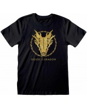 Тениска Heroes Inc Television: House of the Dragon - Gold Ink Skull -1