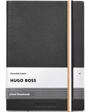 Тефтер Hugo Boss Iconic - A5, с редове, черен