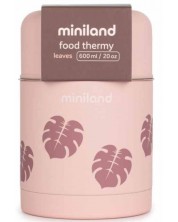 Термос за храна Miniland - Terra, Leaves, 600 ml