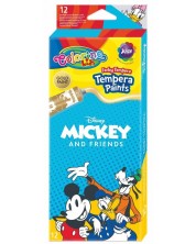 Темперни бои Colorino Disney - Mickey and Friends, 12 цвята, 12 ml -1