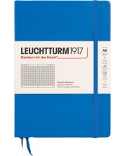 Тефтер Leuchtturm1917 New Colours - А5, на квадратчета, Sky -1