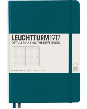 Тефтер Leuchtturm1917 - A5, страници на точки, Pacific Green
