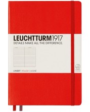 Тефтер Leuchtturm1917 Medium - A5, червен, страници на редове
