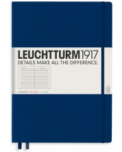Тефтер Leuchtturm1917 Master Classic - А4+, линиран, син -1