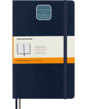 Тефтер с меки корици Moleskine Classic Ruled Expanded - Тъмносин, редове -1