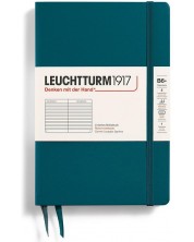 Тефтер Leuchtturm1917 Paperback - B6+, зелен, линиран, твърди корици -1