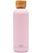 Термобутилка YOLO - Pastel Pink, 500 ml, кафява капачка