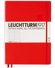Тефтер Leuchtturm1917 Master Slim - А4+, линиран, Red