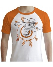 Тениска ABYstyle Animation: Naruto Shippuden - Naruto (White & Orange)