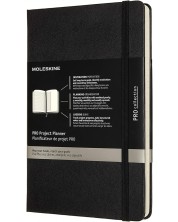 Тефтер с твърди корици Moleskine Pro Collection - Project Planner, черен -1