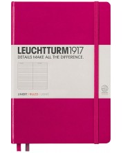Тефтер Leuchtturm1917 Medium - A5, розов, страници на редове -1