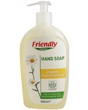 Течен сапун за ръце  Friendly Organic - С екстракт от лайка, 500 ml -1