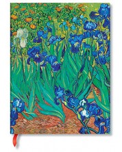Тефтер Paperblanks Van Goghs Irises - 18 х 23 cm, 72 листа
