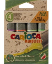Текст маркери Carioca Eco Family - Memolight, 4 цвята -1
