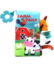 Tекстилна книжка KikkaBoo - Farm Tails, с чесалка