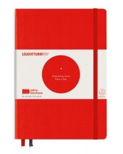 Тефтер Leuchtturm1917 Bauhaus 100 - А5, червен, страници на точки