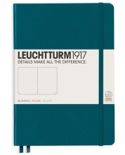 Тефтер Leuchtturm1917 - А5, бели страници, Pacific Green -1