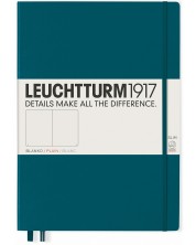 Тефтер Leuchtturm1917 Master Slim - А4+, бели страници, Pacific Green -1