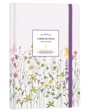 Тефтер Victoria's Journals Florals - Светлолилав, твърда корица, на точки, 80 листа, А6