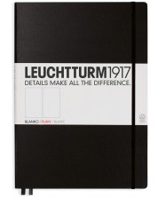 Тефтер Leuchtturm1917 Master Classic - А4+, бели страници, черен -1