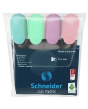 Текстмаркер Schneider - Job Pastel, 4 цвята