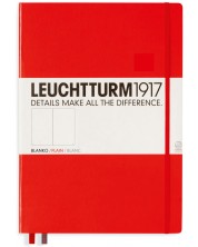 Тефтер Leuchtturm1917 Master Classic - А4+, бели страници, червен -1