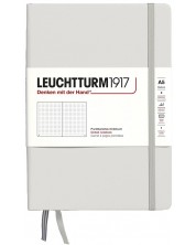 Тефтер Leuchtturm1917 Natural Colors - A5, сив, страници на точки, твърди корици