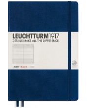 Тефтер Leuchtturm1917 Medium - A5, син, страници на редове -1