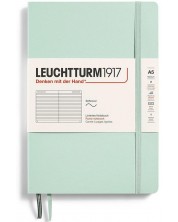 Тефтер Leuchtturm1917 Natural Colors - A5, светлозелен, линиран, меки корици -1