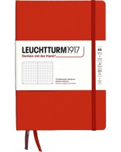 Тефтер Leuchtturm1917 Natural Colors - A5, червен, страници на точки, твърди корици