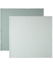 Тензухени пелени Bebe-Jou - Pure Cotton Green, 70 х 70 cm, 2 броя -1
