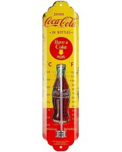 Метален ретро термометър Nostalgic Art Coca-Cola - Жълт