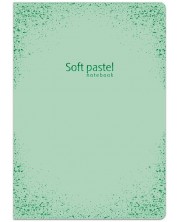 Тетрадка Lastva Soft Pastel - А5, 52 листа, широки редове, с ляво поле, асортимент -1