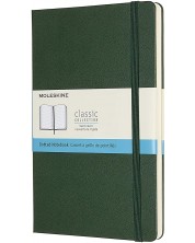 Тефтер с твърди корици Moleskine Classic Dotted - Зелен, страници на точки -1