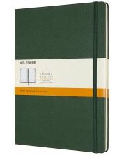 Тефтер с твърди корици Moleskine Classic Ruled XL - Зелен, линирани листове -1