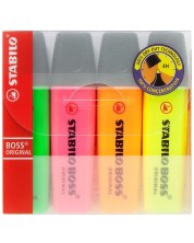 Текст маркер Stabilo Boss Original - 4 цвята