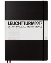 Тефтер Leuchtturm1917 Notebook Master Classic А4 - Черен, страници на редове