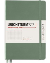 Тефтер Leuchtturm1917 - Medium A5, страници на точки, Olive -1