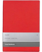 Тефтер Hugo Boss Essential Storyline - A5, с редове, червен