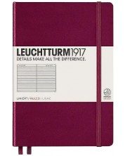 Тефтер Leuchtturm1917 Medium - A5, бордо, страници на редове -1