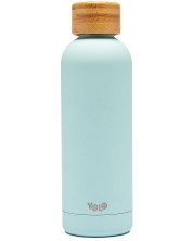 Термобутилка YOLO - Mint, 500 ml, кафява капачка