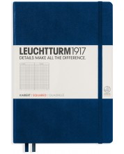 Тефтер Leuchtturm1917 - A5, страници на квадратчета, Navy -1