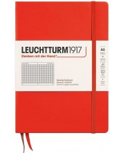 Тефтер Leuchtturm1917 New Colours - А5, на квадратчета, Lobster, твърди корици -1