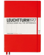 Тефтер Leuchtturm1917 Master Slim - А4+, страници на точки, Red