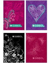 Тетрадка Gabol - Cool collection, A5, 40 листа, широки редове, за момичета, асортимент