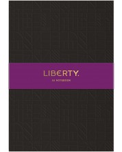 Тефтер Liberty Tudor - A5, черен, релефен -1