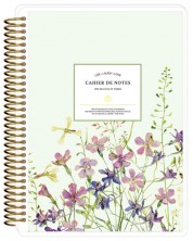 Тефтер Victoria's Journals Florals - Светлозелен, със спирала, на редове, 80 листа, А5 -1