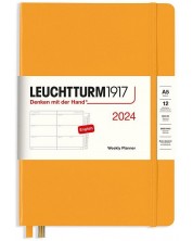 Тефтер Leuchtturm1917 Weekly Planner - A5, оранжев, 2024 -1