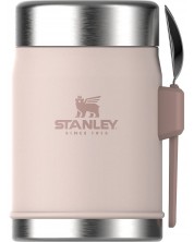 Термобуркан за храна с лъжичка Stanley The Legendary - Rose Quartz, 400 ml -1