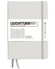 Тефтер Leuchtturm1917 Natural Colors - A5, сив, линиран, твърди корици
